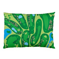 Golf Course Par Golf Course Green Pillow Case