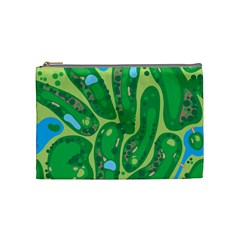 Golf Course Par Golf Course Green Cosmetic Bag (Medium)