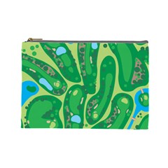 Golf Course Par Golf Course Green Cosmetic Bag (Large)