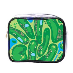 Golf Course Par Golf Course Green Mini Toiletries Bag (One Side)