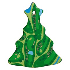 Golf Course Par Golf Course Green Ornament (Christmas Tree) 