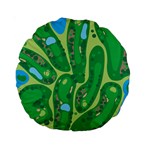 Golf Course Par Golf Course Green Standard 15  Premium Round Cushions Back