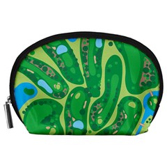 Golf Course Par Golf Course Green Accessory Pouch (large) by Cowasu