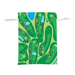 Golf Course Par Golf Course Green Lightweight Drawstring Pouch (M)