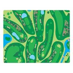 Golf Course Par Golf Course Green Premium Plush Fleece Blanket (Large)