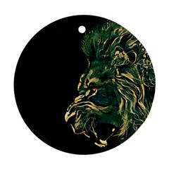 Angry Male Lion Ornament (round)