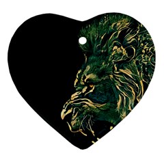 Angry Male Lion Ornament (heart)