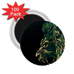 Angry Male Lion 2 25  Magnets (100 Pack) 