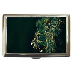 Angry Male Lion Cigarette Money Case