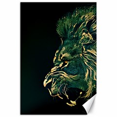 Angry Male Lion Canvas 20  X 30 