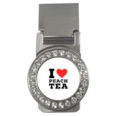 I Love Peach Tea Money Clips (cz)  by ilovewhateva