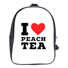 I Love Peach Tea School Bag (large) by ilovewhateva