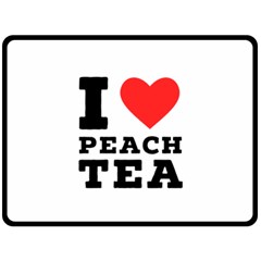 I Love Peach Tea Fleece Blanket (large) by ilovewhateva