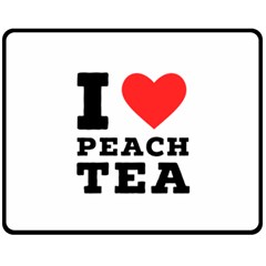 I Love Peach Tea Fleece Blanket (medium) by ilovewhateva