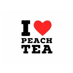 I Love Peach Tea Two Sides Premium Plush Fleece Blanket (extra Small) by ilovewhateva