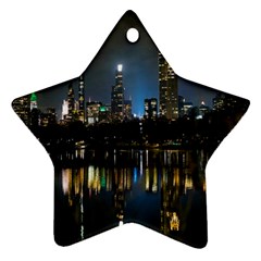 New York Night Central Park Skyscrapers Skyline Ornament (star)