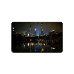 New York Night Central Park Skyscrapers Skyline Magnet (name Card)