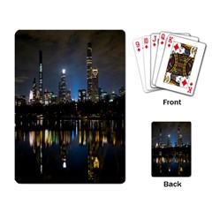 New York Night Central Park Skyscrapers Skyline Playing Cards Single Design (rectangle)