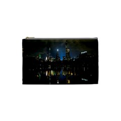 New York Night Central Park Skyscrapers Skyline Cosmetic Bag (small) by Cowasu