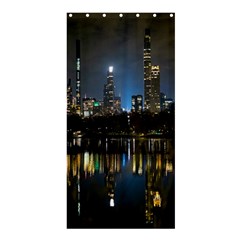 New York Night Central Park Skyscrapers Skyline Shower Curtain 36  X 72  (stall)  by Cowasu