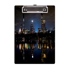 New York Night Central Park Skyscrapers Skyline A5 Acrylic Clipboard by Cowasu