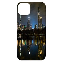 New York Night Central Park Skyscrapers Skyline Iphone 14 Plus Black Uv Print Case by Cowasu