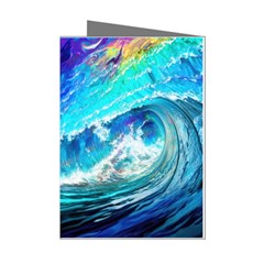 Tsunami Waves Ocean Sea Nautical Nature Water Painting Mini Greeting Cards (Pkg of 8)