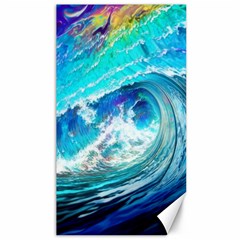 Tsunami Waves Ocean Sea Nautical Nature Water Painting Canvas 40  x 72 