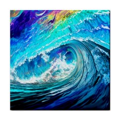 Tsunami Waves Ocean Sea Nautical Nature Water Painting Face Towel