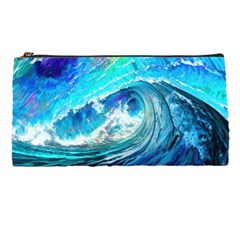 Tsunami Waves Ocean Sea Nautical Nature Water Painting Pencil Case