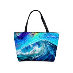 Tsunami Waves Ocean Sea Nautical Nature Water Painting Classic Shoulder Handbag