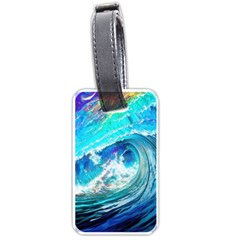 Tsunami Waves Ocean Sea Nautical Nature Water Painting Luggage Tag (one side)