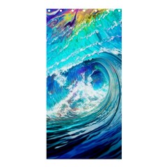 Tsunami Waves Ocean Sea Nautical Nature Water Painting Shower Curtain 36  x 72  (Stall) 