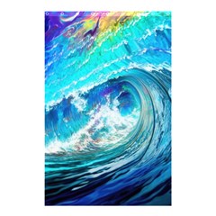 Tsunami Waves Ocean Sea Nautical Nature Water Painting Shower Curtain 48  x 72  (Small) 