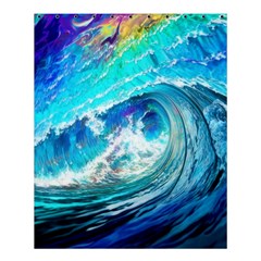 Tsunami Waves Ocean Sea Nautical Nature Water Painting Shower Curtain 60  x 72  (Medium) 