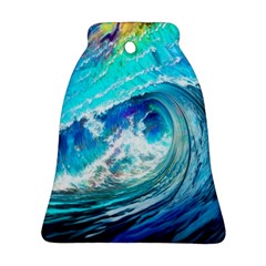 Tsunami Waves Ocean Sea Nautical Nature Water Painting Ornament (Bell)
