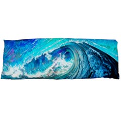 Tsunami Waves Ocean Sea Nautical Nature Water Painting Body Pillow Case (Dakimakura)