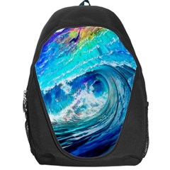 Tsunami Waves Ocean Sea Nautical Nature Water Painting Backpack Bag