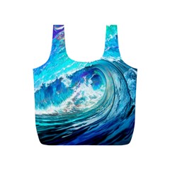 Tsunami Waves Ocean Sea Nautical Nature Water Painting Full Print Recycle Bag (S)