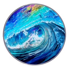 Tsunami Waves Ocean Sea Nautical Nature Water Painting Wireless Fast Charger(White)