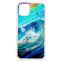 Tsunami Waves Ocean Sea Nautical Nature Water Painting iPhone 12 mini TPU UV Print Case	