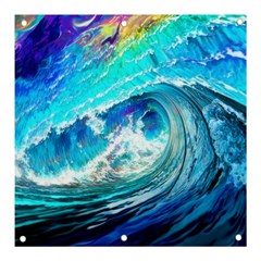 Tsunami Waves Ocean Sea Nautical Nature Water Painting Banner and Sign 3  x 3 