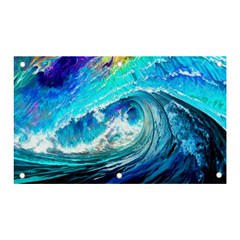 Tsunami Waves Ocean Sea Nautical Nature Water Painting Banner and Sign 5  x 3 