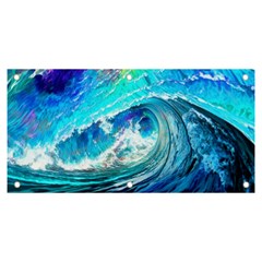 Tsunami Waves Ocean Sea Nautical Nature Water Painting Banner and Sign 6  x 3 