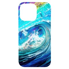 Tsunami Waves Ocean Sea Nautical Nature Water Painting Iphone 14 Pro Max Black Uv Print Case by Cowasu
