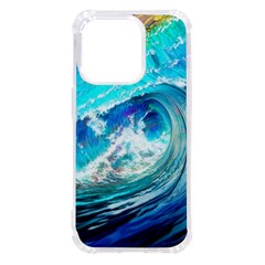 Tsunami Waves Ocean Sea Nautical Nature Water Painting iPhone 14 Pro TPU UV Print Case