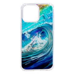 Tsunami Waves Ocean Sea Nautical Nature Water Painting iPhone 14 Pro Max TPU UV Print Case