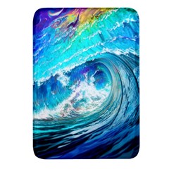 Tsunami Waves Ocean Sea Nautical Nature Water Painting Rectangular Glass Fridge Magnet (4 pack)