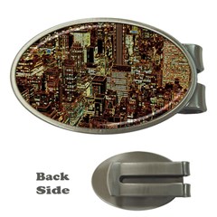 New York City Nyc Skyscrapers Money Clips (oval)  by Cowasu