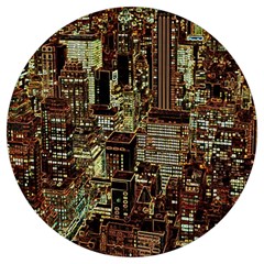 New York City Nyc Skyscrapers Round Trivet by Cowasu